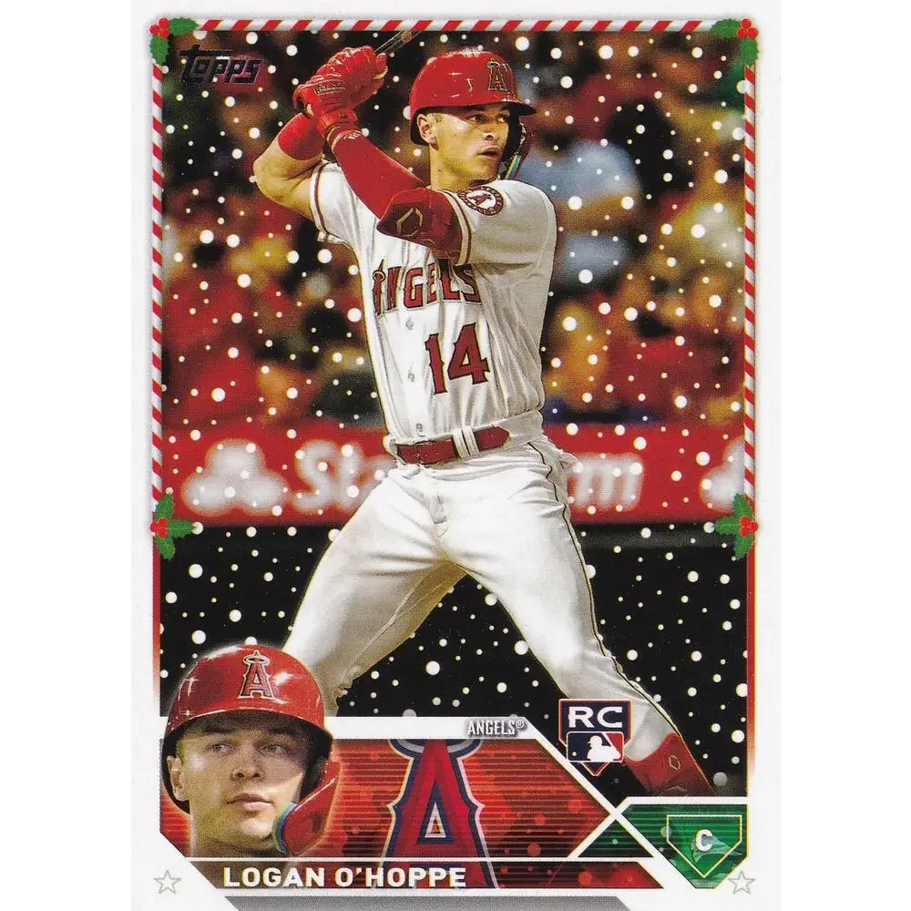 2023 Topps Holiday Logan O'Hoppe RC H144 Los Angeles Angels